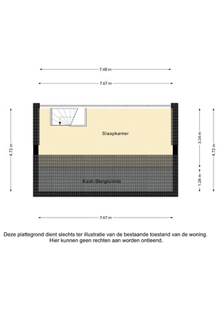 Plattegrond - Kapelaan Ramakersstraat 16A, 6413 EK Heerlen - Kapelaan Ramakersstraat 16 A Heerlen - Zolder 2D.jpg
